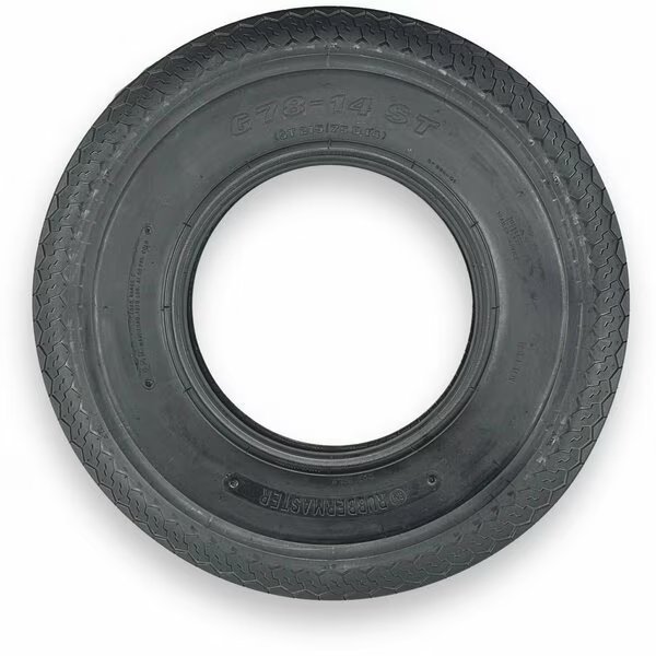 G78-14 ST215/75D14 Highway Rib 6 Ply Tubeless High Speed Trailer Tire, Rubbermaster, Mfr#: 489228