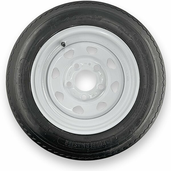 Rubbermaster 4.80-12 6 Ply Highway Rib Tire and 5 on 4.5 Eight Spoke Wheel Assembly, Rubbermaster - Steel Master, Mfr#: 599155