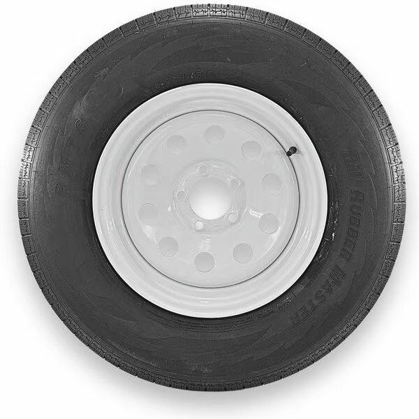 Rubbermaster ST225/75R15 10 Ply Highway Rib Tire and 5 on 4.5 Modular Wheel Assembly, Rubbermaster - Steel Master, Mfr#: 599346