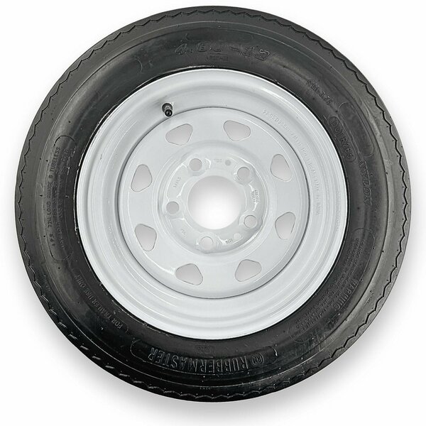 Rubbermaster 4.80-12 4 Ply Highway Rib Tire and 5 on 4.5 Modular Wheel Assembly, Rubbermaster - Steel Master, Mfr#: 599405