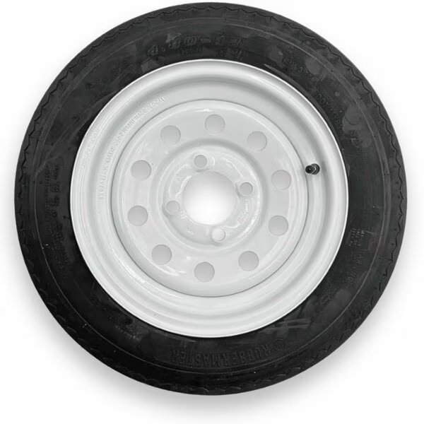 Rubbermaster 4.80-12 6 Ply Highway Rib Tire and 4 on 4 Modular Wheel Assembly, Rubbermaster - Steel Master, Mfr#: 599410