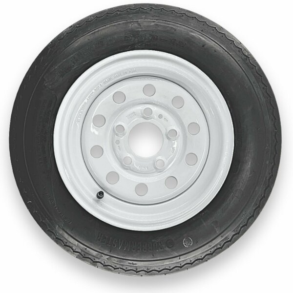 Rubbermaster 5.30-12 4 Ply Highway Rib Tire and 5 on 4.5 Modular Wheel Assembly, Rubbermaster - Steel Master, Mfr#: 599425