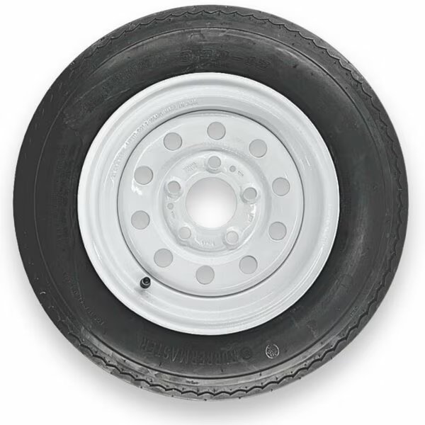 Rubbermaster 5.30-12 6 Ply Highway Rib Tire and 5 on 4.5 Modular Wheel Assembly, Rubbermaster - Steel Master, Mfr#: 599435