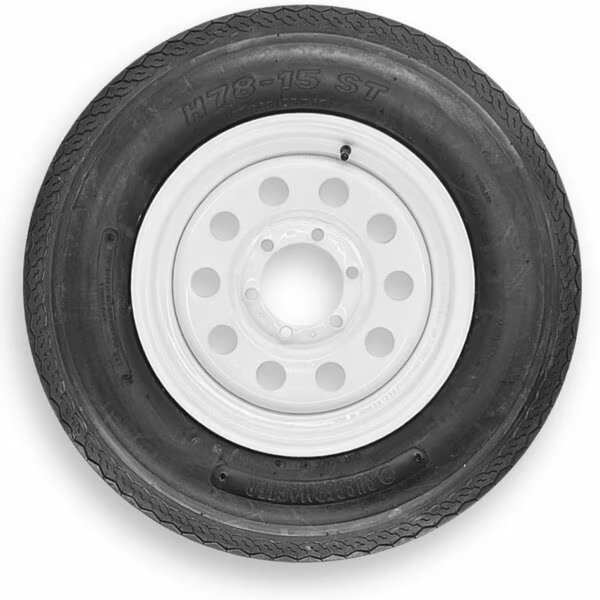 Rubbermaster H78-15 ST225/75D15 8 Ply Highway Rib Tire and 6 on 5.5 Modular Wheel Assembly, Rubbermaster - Steel Master, Mfr#: 599500