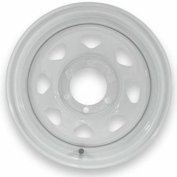 SteelMaster 15x6 6 on 5.5 Bolt Eight Spoke Trailer Wheel, Steel Master, Mfr#: 600750