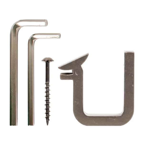 Satin Nickel Rail Bracket for Ladder Rail, Meadow Lane, Mfr#: EG.301.02