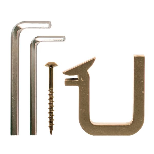 Polished Brass Rail Bracket for Ladder Rail, Meadow Lane, Mfr#: EG.301.06
