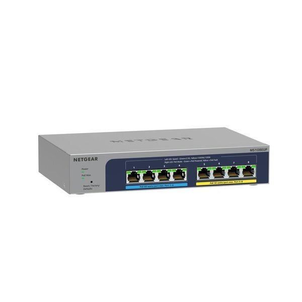 8Port Ultra60 Poe++ Multigig, Netgear, Mfr#: MS108EUP-100NAS