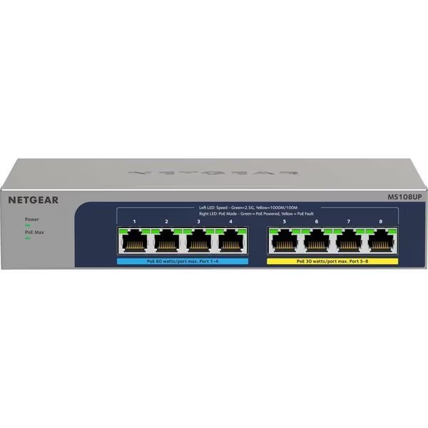 Ultra60 Poe++ Mg Unman Switch, Netgear, Mfr#: MS108UP-100NAS