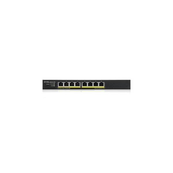8-port GbE Smart Managed PoE Switch, Zyxel, Mfr#: GS1915-8EP