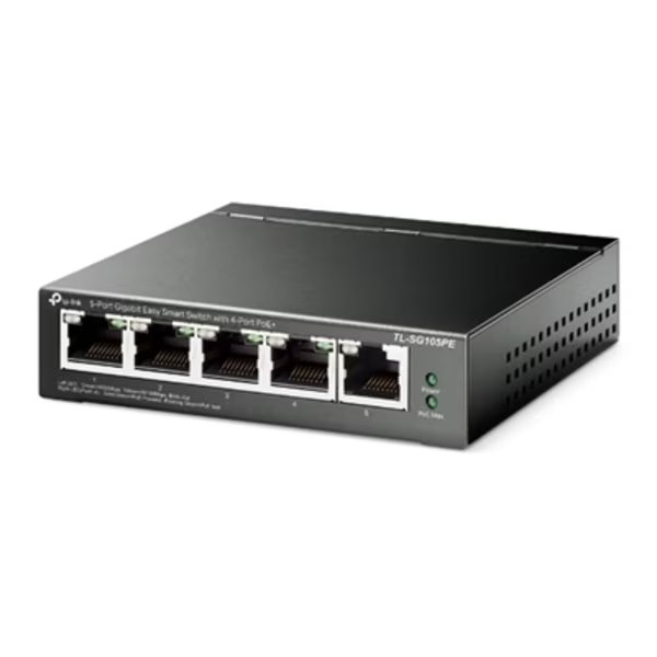 5 Port Gig Poe Smart Switch, Tp-Link, Mfr#: TL-SG105PE