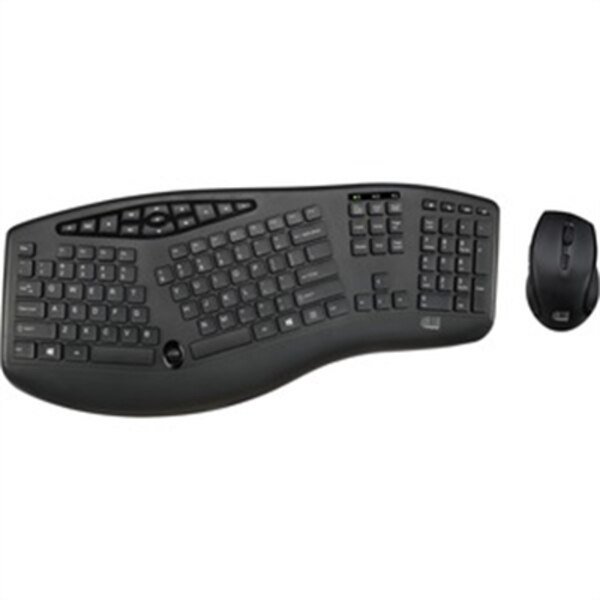 Wireless Ergo Keyboard Mouse, Adesso, Mfr#: WKB-1600CB