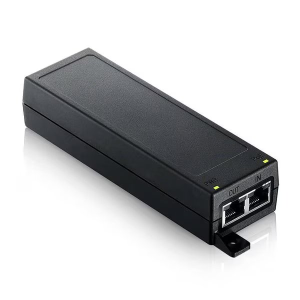 Single 1-2.5G MultiGig 802.3at PoE+ Injector, Zyxel, Mfr#: POE12-30W