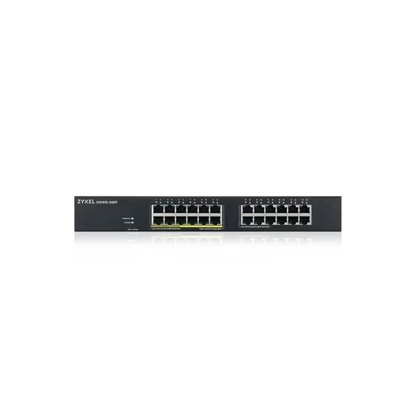 24-port GbE Smart Managed PoE Switch, Zyxel, Mfr#: GS1915-24EP