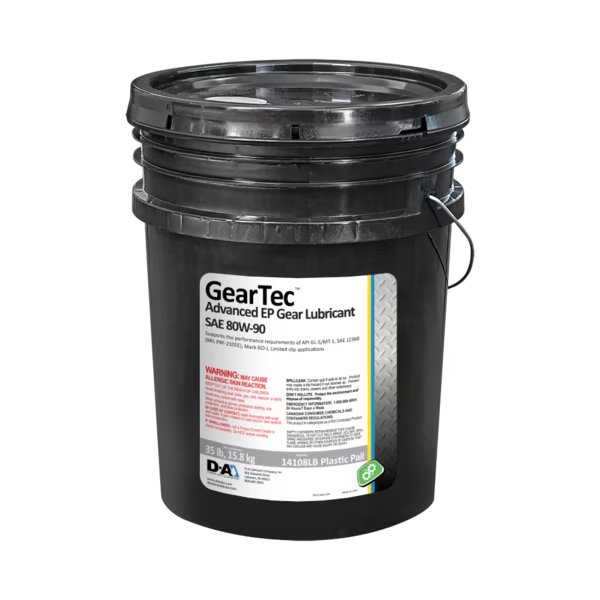 D-A GearTec Gear Oil SAE 80W90 - 35 Lb Plastic Pail, D-A Lubricant Co, Mfr#: 14108LB