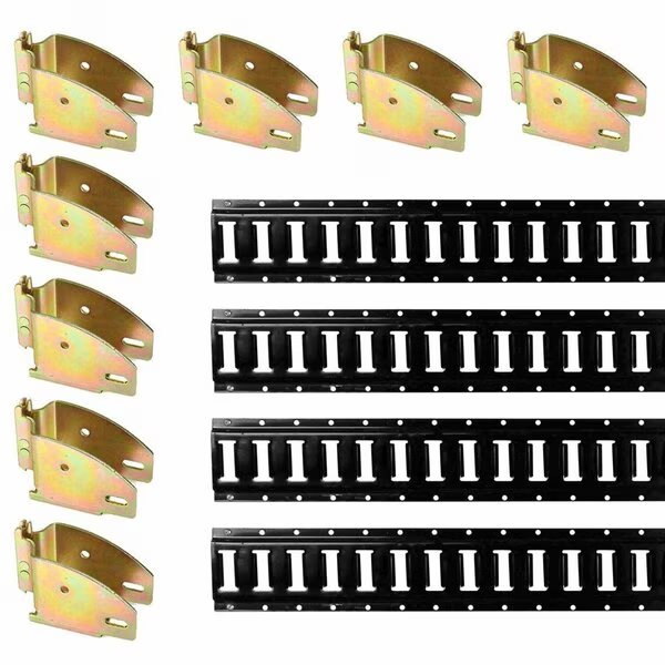 5' Black E-Track Kit - 4 Rails + Shelving Accessories, Dc Cargo, Mfr#: 5HETP4KIT3