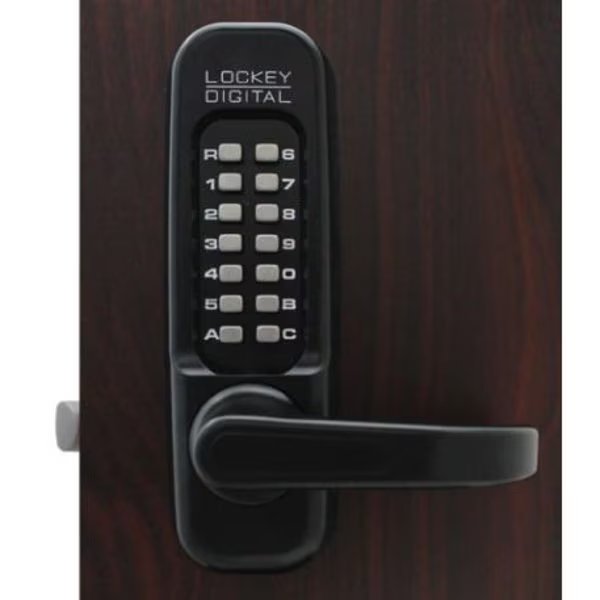 Mechanical Keyless Heavy Duty Lever Lock Single Combination Jet Black, Lockey, Mfr#: 1150-JB