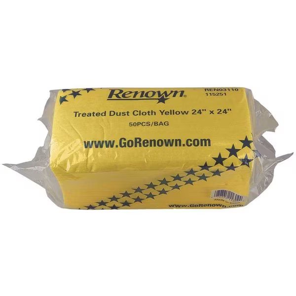 DUST CLOTH TREATED 24X24 IN. YELLOW, 50PK, Renown, Mfr#: REN03110