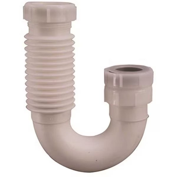 1-1/2 in. Plastic 45-Degree Flexible J Bend for Sink Trap Elbow, National Brand, Mfr#: 134126