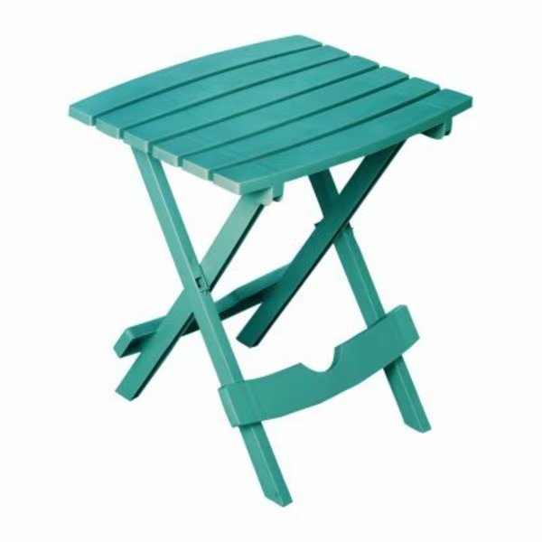 Side Table Quik-Fold Teal Rectangular Resin Folding Teal, Adams, Mfr#: 8510-94-3937