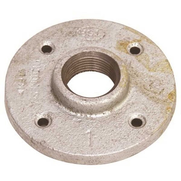 1 in. Galvanized Floor Flange Silver, National Brand, Mfr#: 1MFF06G