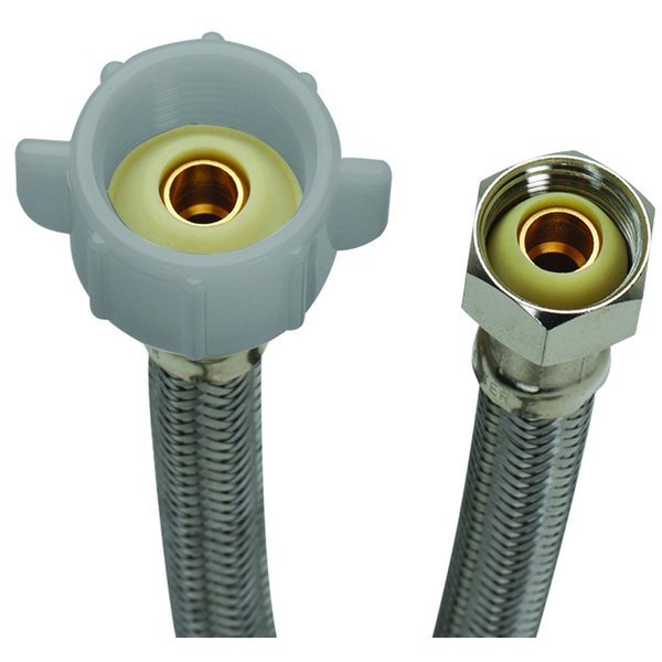 Braided Stainless Steel Faucet Connector 16 in., Fluidmaster, Mfr#: B3T16