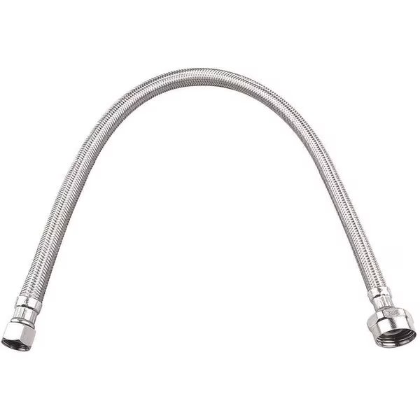 3/8 in. Compression x 7/8 in. Metal Ballcock x 16 in. Braided Stainless Steel Toilet Connector, Durapro, Mfr#: 275128