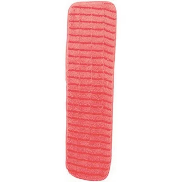 18 in. Red Scrubbing Microfiber Flat Mop Pad, 3PK, Renown, Mfr#: MPSR318