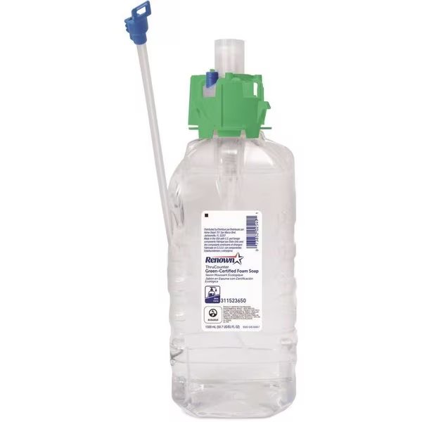 Select ThruCounter 1500 ml Fragrance Free Green-Certified Handwash Refill for CXM/CXI/CXT Dispensers, Renown, Mfr#: 8565-04-B4W00LG