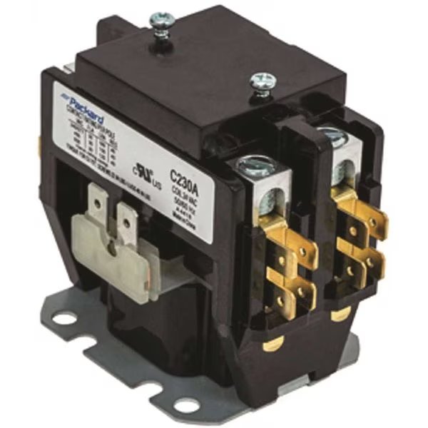 2 Pole 30 Amp 24 VAC Contactor, Packard, Mfr#: C230A
