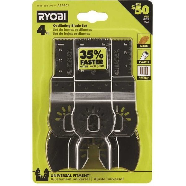 Wood Oscillating Multi-Tool Blade Set, Ryobi, Mfr#: A24401