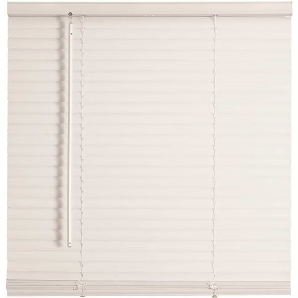 TruTouch White Cordless Light Filtering Vinyl Mini Blinds with 1 in. Slats 65 in. W x 64 in. L, Champion, Mfr#: 303899
