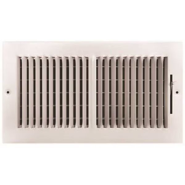 12 in. x 6 in. 2-Way Steel Wall/Ceiling Register, Tru Aire, Mfr#: 102M 12X06