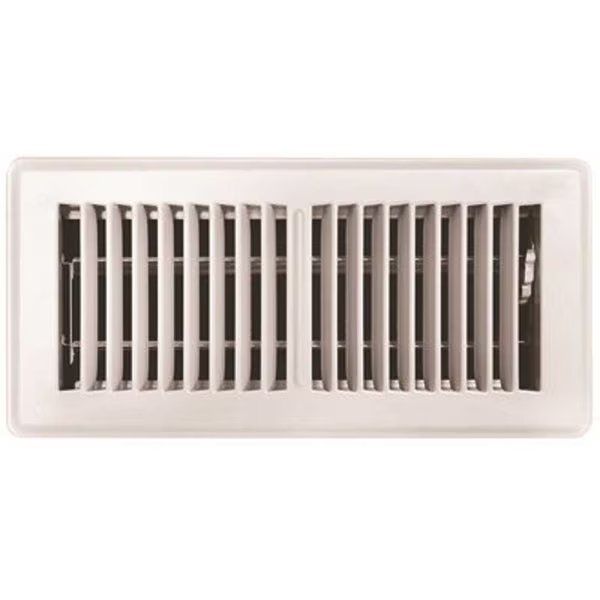 4 in. x 10 in. White Floor Register, Tru Aire, Mfr#: 150MW 04X10
