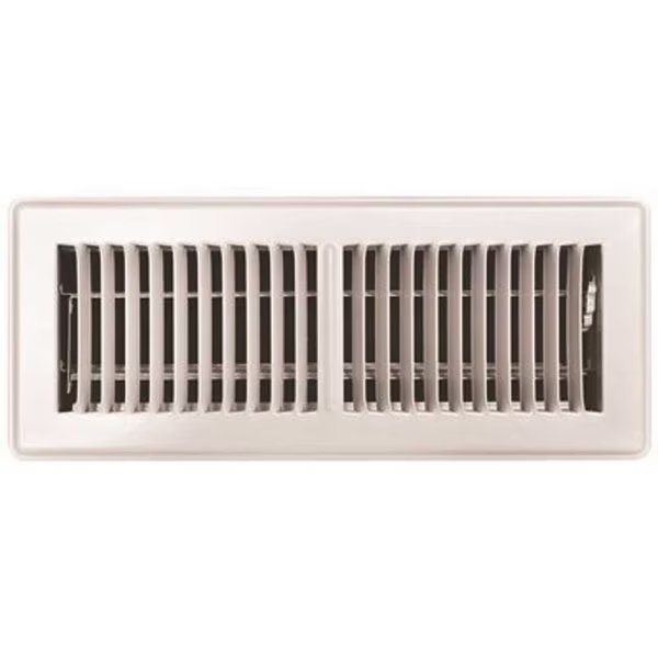 4 in. x 12 in. White Floor Register, Tru Aire, Mfr#: 150MW 04X12