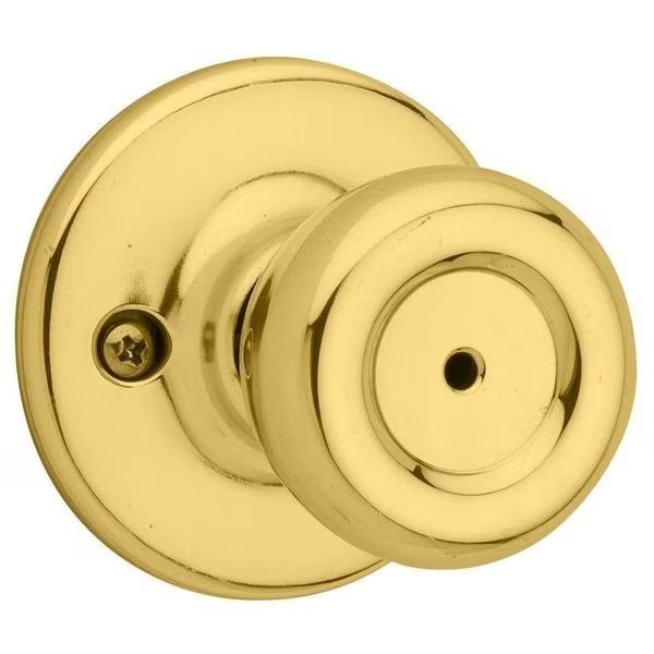 Security Series Tylo Privacy Door Knobset Bright Brass, Kwikset, Mfr#: 300T-3