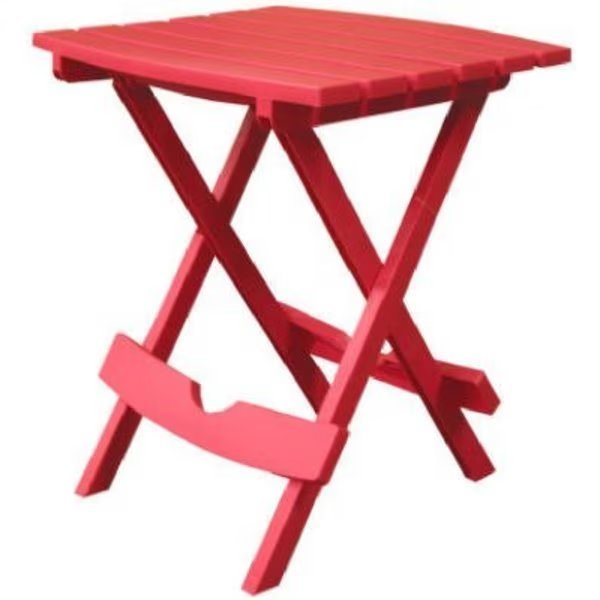 Side Table Quik-Fold Cherry Red Rectangular Resin Folding Cherry Red, Adams, Mfr#: 8510-26-3734
