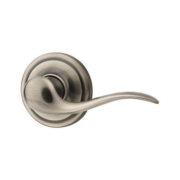 Tustin Lever Interior Dummy Handleset Trim, Satin Nickel Blackened, Kwikset, Mfr#: 968TNLLH-15A