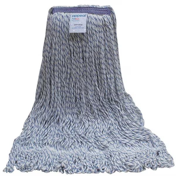 BLENDED FINISH MOP, BLUE/WHITE, 24 OZ., 1 IN. HEAD BAND, Appeal, Mfr#: APP18030