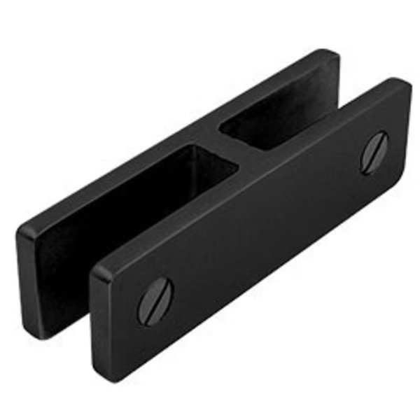 Matt Black 180 Degree Glass Bracing Clamp, Cr Laurence, Mfr#: GBC180MBL