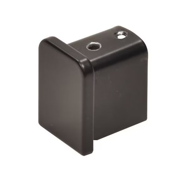 Matte Black 11 Gauge End Cap for 1/2-in Cap Rail, Cr Laurence, Mfr#: GRL10ECMBL