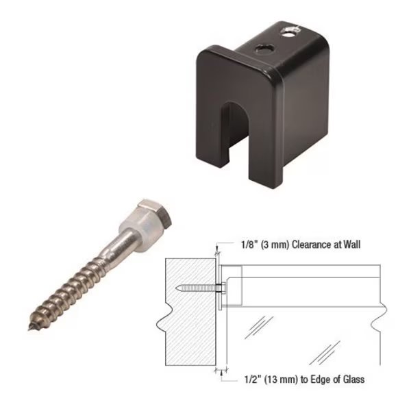 Matte Black 11 Gauge Stabilizing End Cap for 1-in x 1-5/16-in Cap Rail, Cr Laurence, Mfr#: GRL10SECMBL