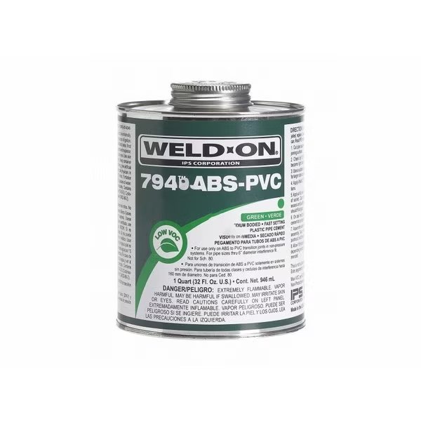 8 oz. ABS PVC 794 Transition Cement in Green, Weld-On, Mfr#: 10275