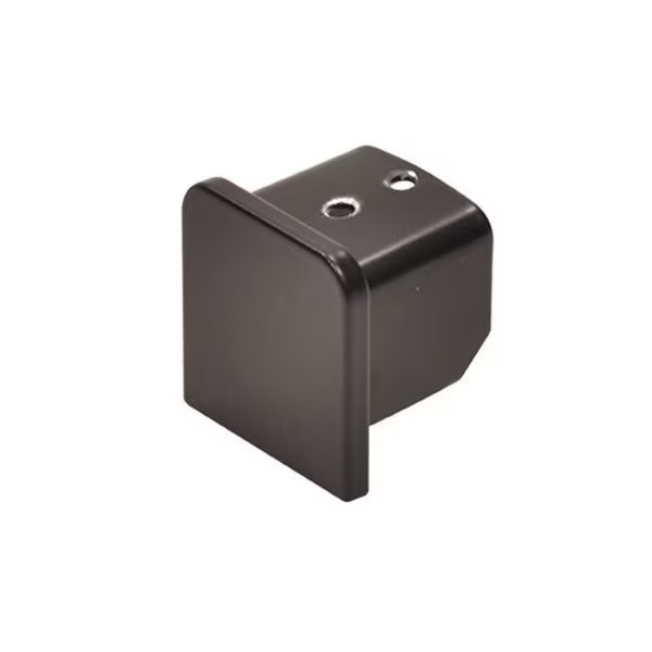 Matte Black L10 Series End Cap for 21.52 mm U-Channel Cap Railing, Cr Laurence, Mfr#: L10ECMBL