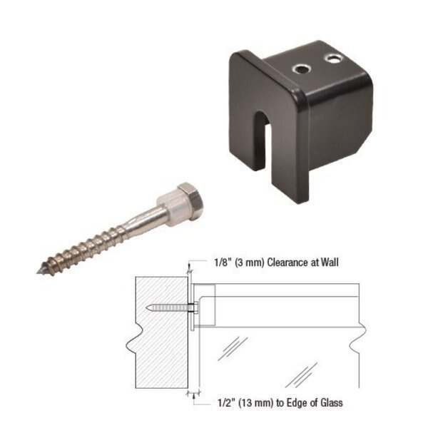 Matte Black Stabilizing End Cap for L10 Series Cap Rail, Cr Laurence, Mfr#: L10SECMBL
