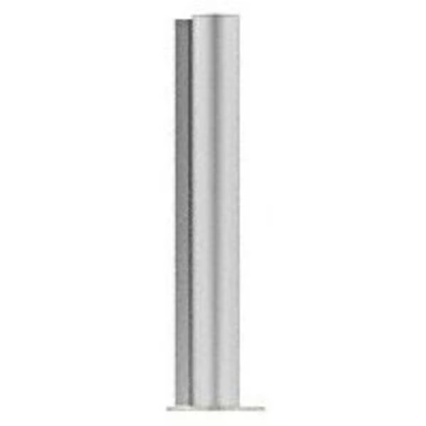 PP08 Elegant Series Post for 3/8in. 10mm Glass Brushed Stainless 24in. High 1-1/2in. Dia End Post, Cr Laurence, Mfr#: PP082438EBS