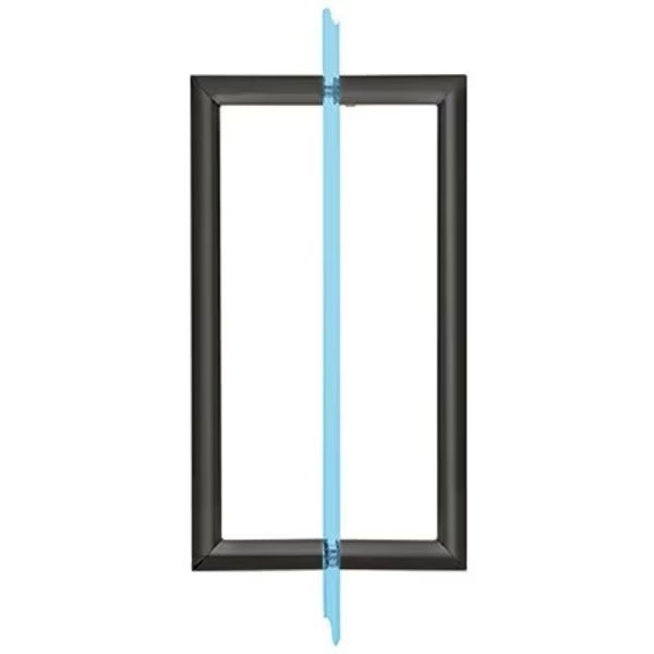 8-in Matte Black RM Series Flat Outside Surface/Round Tubing Inside Back-to-Back Pull Handle, Cr Laurence, Mfr#: RM8X8MBL