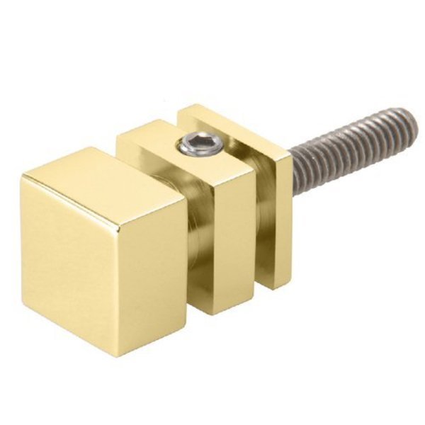 Satin Brass Square Shower Door Knob, Cr Laurence, Mfr#: SDK270SB