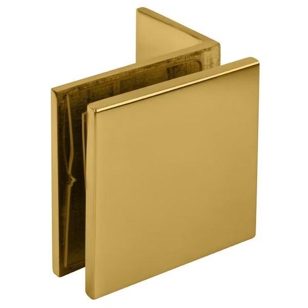Unlacquered Brass Fixed Panel Square Clamp With Small Leg, Cr Laurence, Mfr#: SGC037ULBR