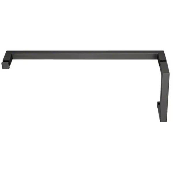 Matte Black -in SQ-in Series Combination 8-in Pull Handle 24-in Towel Bar, Cr Laurence, Mfr#: SQ8X24MBL
